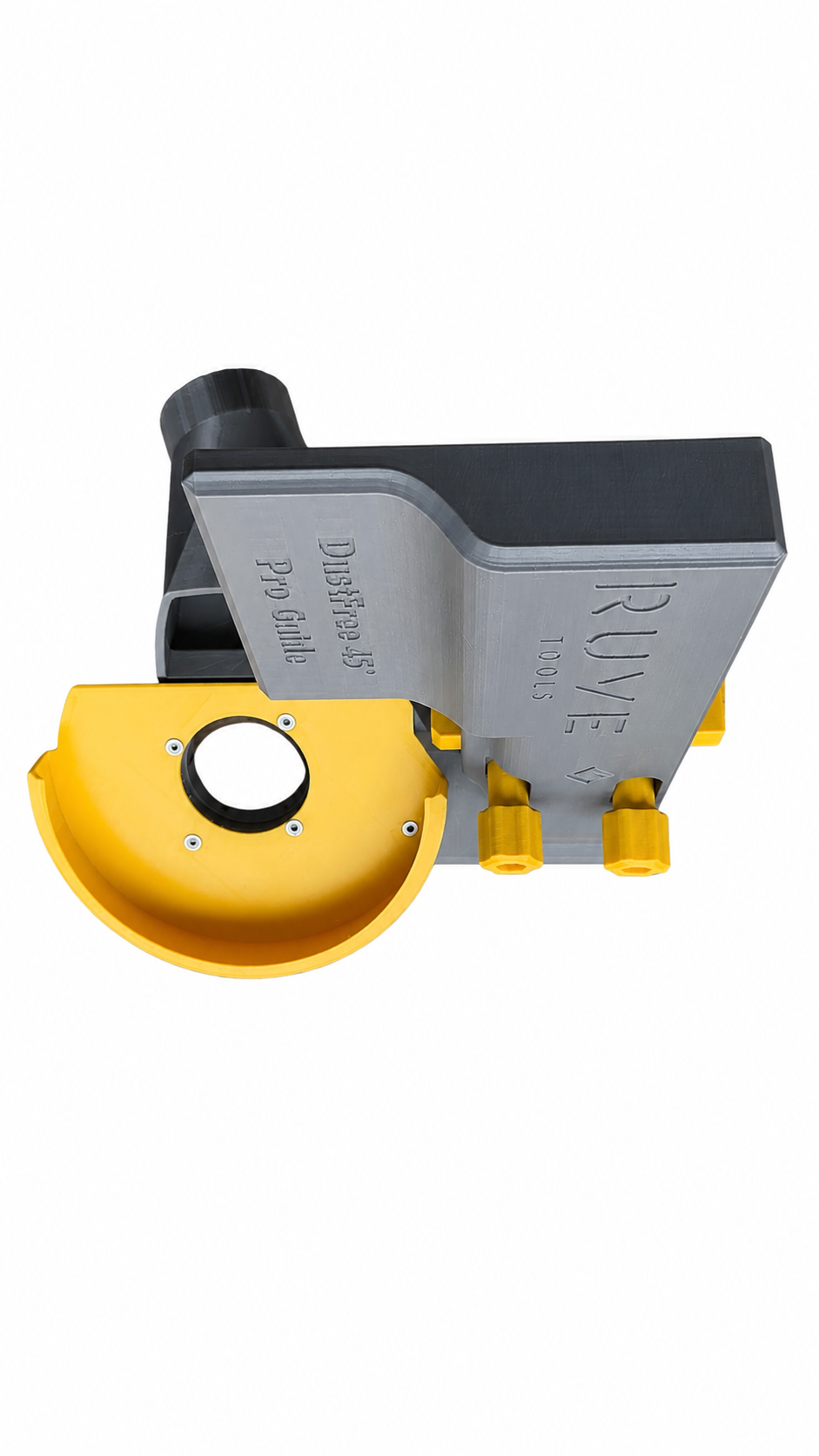 Водач RUVE с прахоулавяне за рязане под 45° за ъглошлайфи Makita GA 5030 и Bosch GWS9 - Image 2